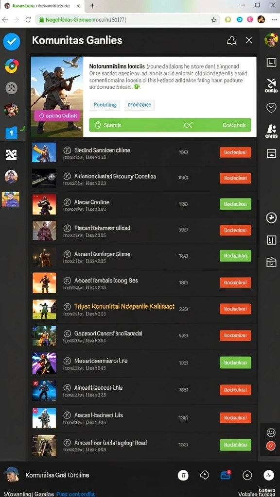 joker11 - Screenshot menunjukkan interaksi dengan komunitas di dalam aplikasi JOKER11.