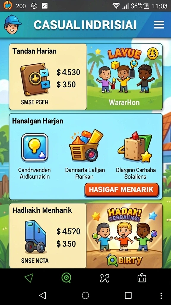 luckyrp - Karakter yang dapat dikostumisasi sesuai keinginan pemain.